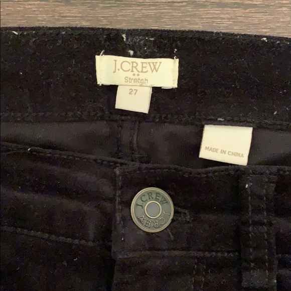 J. Crew Black Velvet Jeans - Picture 2 of 3